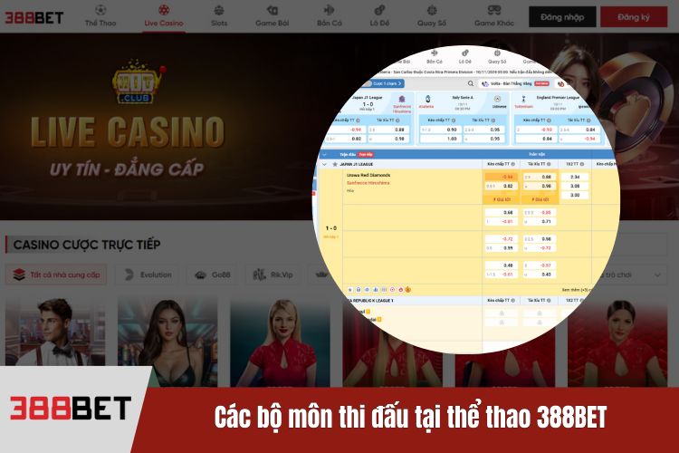 Các bộ môn thi đấu tại thể thao 388BET