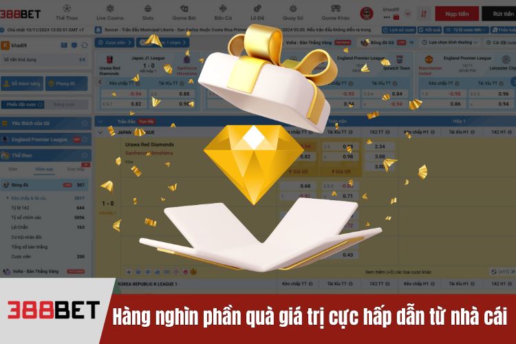 Hàng nghìn phần quà giá trị cực hấp dẫn từ nhà cái