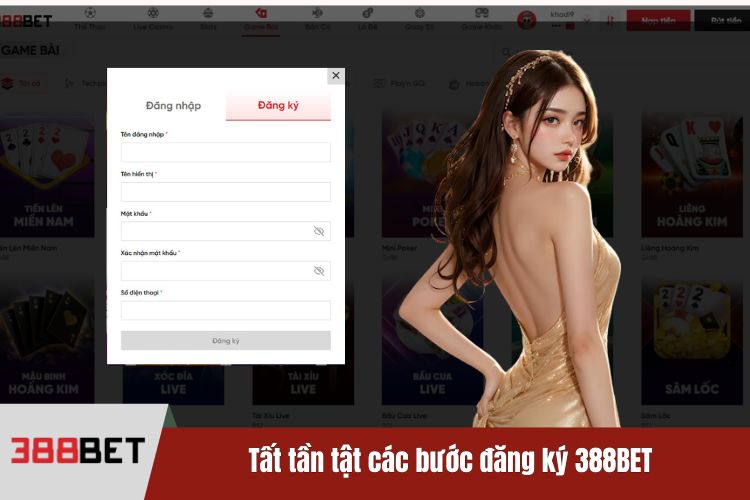 Tất tần tật các bước đăng ký 388BET