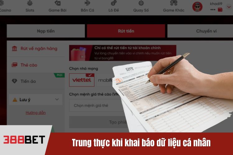 Trung thực khi khai báo dữ liệu cá nhân